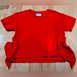 Current Elliot ruffle side tee